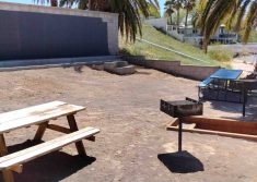Outdoor seating area at The Haven River Lodge