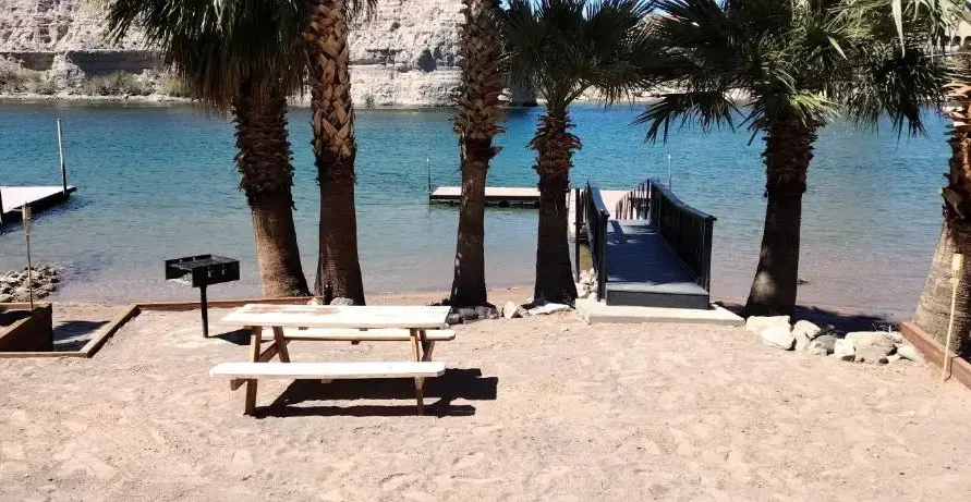 Outdoor seating area at The Haven River Lodge
