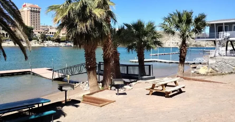 Outdoor seating area at The Haven River Lodge
