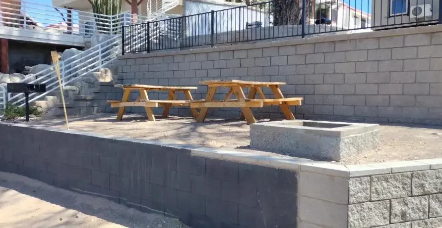 Outdoor seating area at The Haven River Lodge