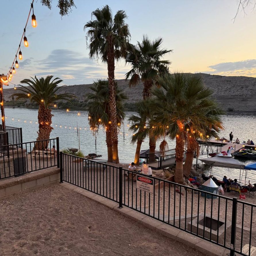 Sunset view over the Colorado River at The Haven River Lodge