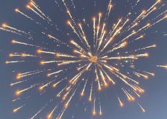 Fireworks display over the Colorado River near The Haven River Lodge