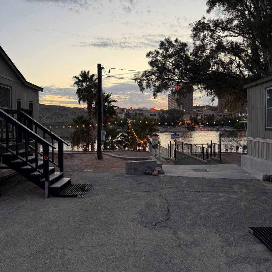 Sunset view over the Colorado River at The Haven River Lodge