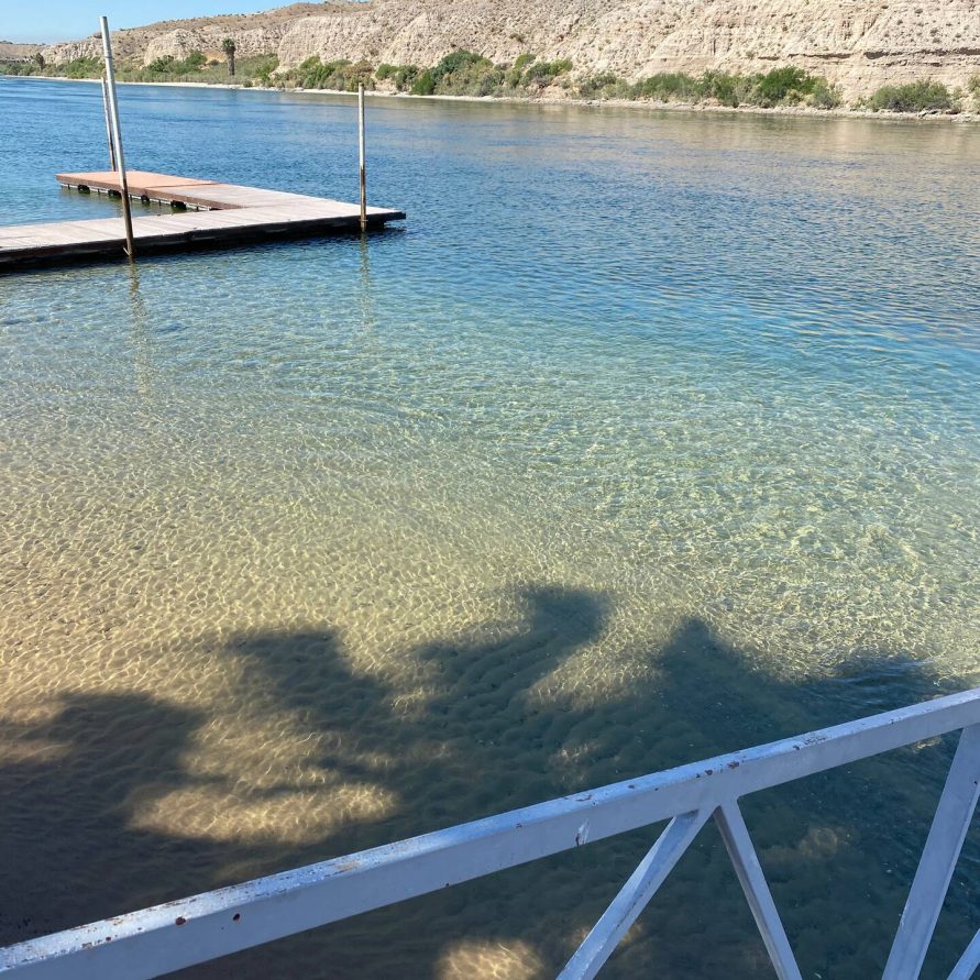 Guest fishing off the private dock at The Haven River Lodge