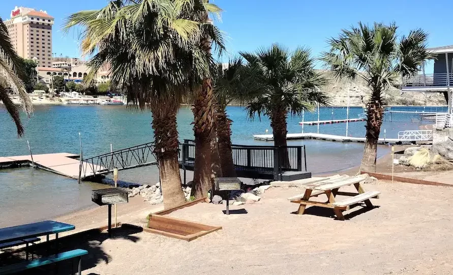 Riverfront view with dock at The Haven River Lodge